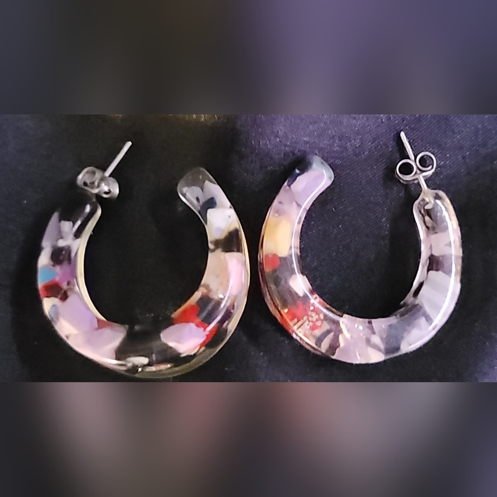 Super Cute Resin Earrings for Pierced Ears - NEVER WORN